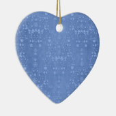 Periwinkle Blue Extravagant Floral Damask Muster Keramikornament (Rechts)