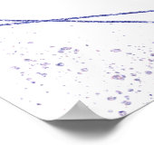 Periwinkle Blue Floral Quinceanera Begrüßungszeich Poster (Ecke)