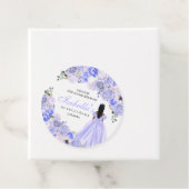 Periwinkle Blue Floral Quinceanera Geschenkanhänger (Beispiel)
