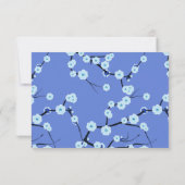 Periwinkle Blue Floral Reply RSVP Card (Rückseite)