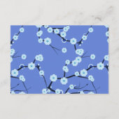 Periwinkle Blue Floral Reply RSVP Card Karte (Rückseite)