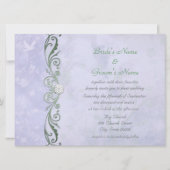 Periwinkle Blue Floral Spring Wedding Einladung (Vorderseite)