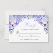 Periwinkle Blue Floral UAWG Enclosure Card RSVP Karte (Vorderseite)
