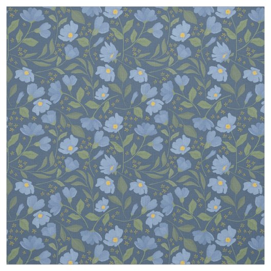 Periwinkle Blue Flowers Stoff (Muster)