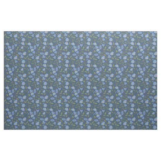 Periwinkle Blue Flowers Stoff (Fat Quarter (45,7 x 55,9 cm))