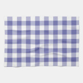 Periwinkle Blue Gingham Trendy Karo Kariertes Must Geschirrtuch (Horizontal)