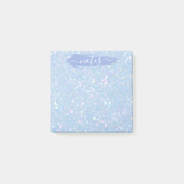 Periwinkle Blue Glitzer Glam Note Pad Post-it Klebezettel