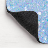 Periwinkle Blue Glitzer Modernes Glam Mouse Pad Mousepad (Ecke)