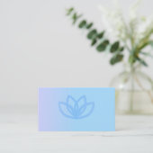 Periwinkle Blue Gradient Danke Business Card Begleitkarte (Stehend Vorderseite)
