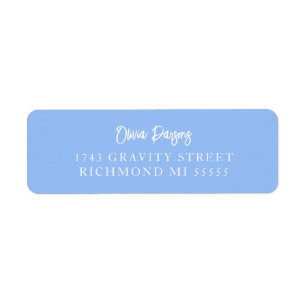 Periwinkle Blue Hand Lettering Scripting