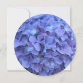Periwinkle Blue Hydrangea Hochzeit Einladung (Rückseite)