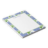 Periwinkle Blue Hydrangea Muster Notepad Notizblock (angewinkelt)