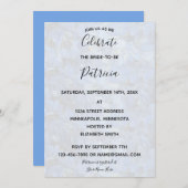 Periwinkle Blue Hydrangeas Brautparty Einladung (Vorne/Hinten)