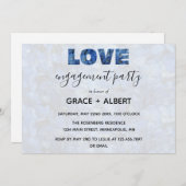 Periwinkle Blue Hydrangeas Engagement Party Einladung (Vorne/Hinten)