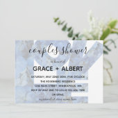 Periwinkle Blue Hydrangeas Paare Dusche Einladung (Stehend Vorderseite)