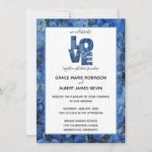 Periwinkle Blue Hydrangeas Wedding Einladung (Vorderseite)