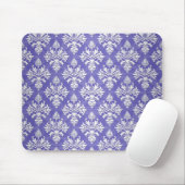 Periwinkle Blue Lila Artichoke Damask Muster Mousepad (Mit Mouse)