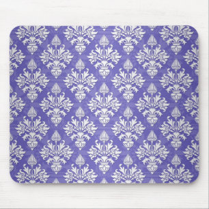 Periwinkle Blue Lila Artichoke Damask Muster Mousepad