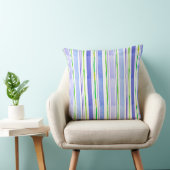 Periwinkle Blue Lime Green Watercolor Strip Kissen (Stuhl )
