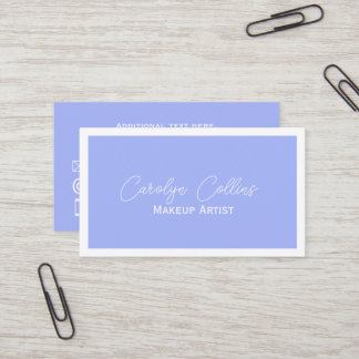 Periwinkle Blue Minimalistisch Visitenkarte