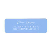 Periwinkle Blue Modern Elegant Scripting Label (Vorne)