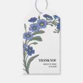 Periwinkle Blue Modern Floral Wedding Vielen Dank Geschenkanhänger (Vorderseite)