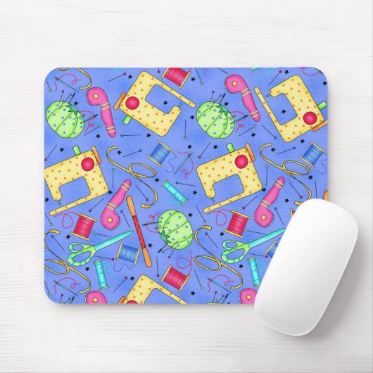 Periwinkle Blue Näwing Notions Mousepad (Mit Mouse)
