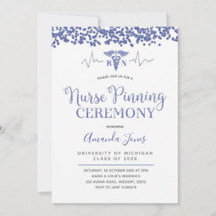 Periwinkle Blue Nurse Pinning Zeremonie Einladung