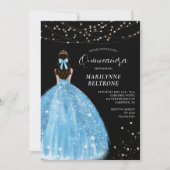Periwinkle Blue Princess Quinceañera Einladung (Vorderseite)