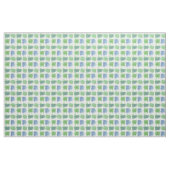 Periwinkle Blue Sage Green Squares Wasserfarbe Stoff (Yard (91,4 cm))