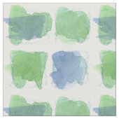 Periwinkle Blue Sage Green Squares Wasserfarbe Stoff (Nahaufnahme)