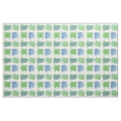 Periwinkle Blue Sage Green Squares Wasserfarbe Stoff (Fat Quarter (45,7 x 55,9 cm))