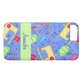 Periwinkle Blue Sewing Nows Name Personalisiert Case-Mate iPhone Hülle (Rückseite (Horizontal))