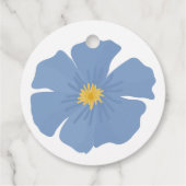 Periwinkle Blue Spring Floral Wedding Geschenkanhänger (Rückseite)