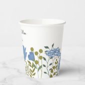 Periwinkle Blue Spring Floral Wedding Personalisie Pappbecher (Links)