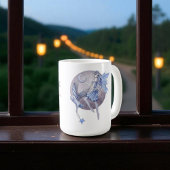 Periwinkle Blue und Lila Mond Fairies Kaffeetasse