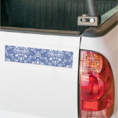 Periwinkle Blue und White Damask Autoaufkleber (Auf Lkw)