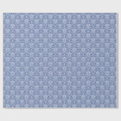 Periwinkle Blue und White Damask Geschenkpapier (Flach)
