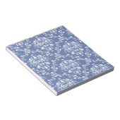 Periwinkle Blue und White Damask Notizblock (angewinkelt)