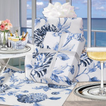 Periwinkle Blue Vintag Botanischer Blumenstrauß