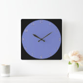 Periwinkle Blue Wall Clock Quadratische Wanduhr (Zuhause)