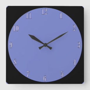 Periwinkle Blue Wall Clock Quadratische Wanduhr