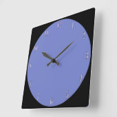 Periwinkle Blue Wall Clock Quadratische Wanduhr (Winkel)