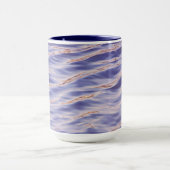 Periwinkle Blue Water Abstrakt Art Tasse (Zentrum)