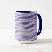 Periwinkle Blue Water Abstrakt Art Tasse (VorderseiteRechts)
