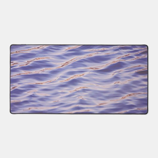 Periwinkle Blue Water Ripples Art Desk Mat Schreibtischunterlage (Vorderseite)