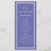 Periwinkle Blue Wedding Service Zeremonie Moderne Programm (Vorderseite)