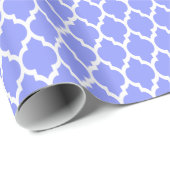 Periwinkle Blue Whisky marokkanisches Quatrefolien Geschenkpapier (Rolleneckpunkt)