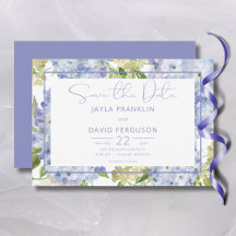 Periwinkle Blue White Hydrangea Wedding