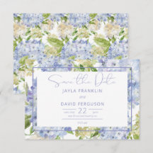 Periwinkle Blue White Hydrangea Wedding